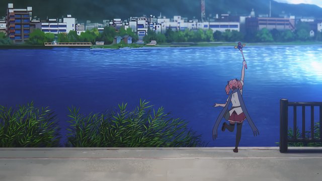 Behind the convenience store