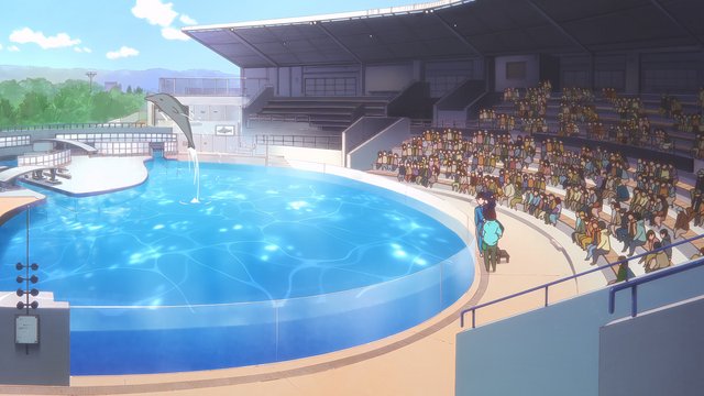 京都水族馆海豚表演区