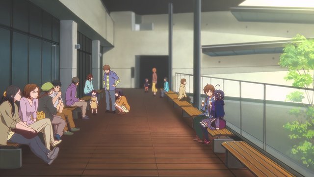 Rikka imitating a penguin on a bench