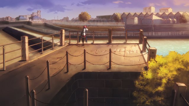 夕阳下的旧港码头