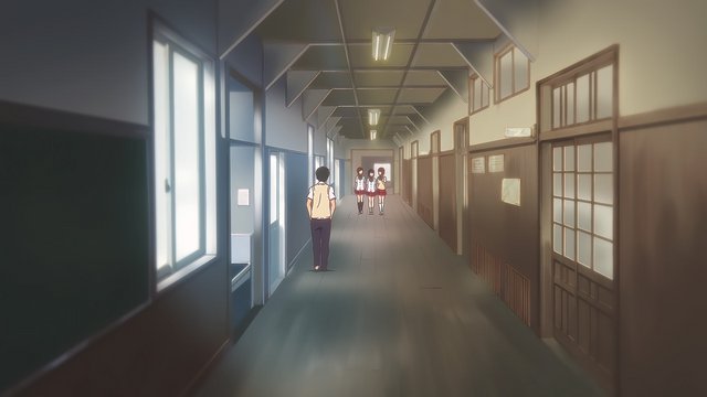 Confession on the old school corridor