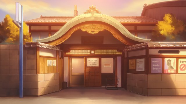 In front of the sento