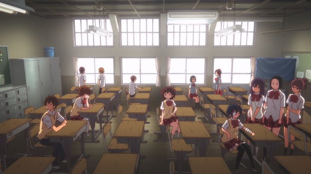 Sunset classroom scene in the final episode
