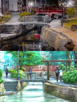 Everyday cherry blossom slope commute