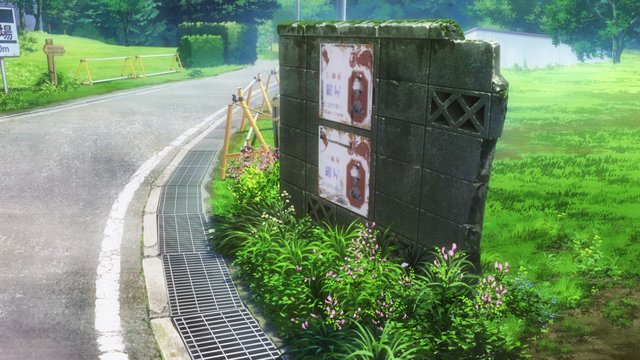 Concrete block wall on the way home
