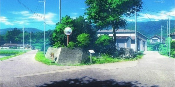 Rice field path after school