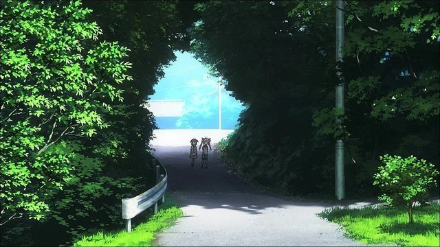 Road beside the hut
