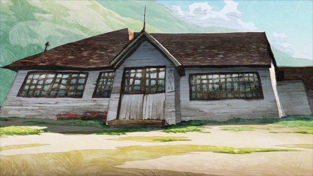 Scene at Shikotan school