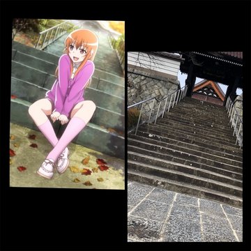 Morning dance on shrine steps