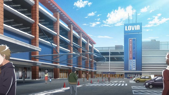 Mall shopping scene