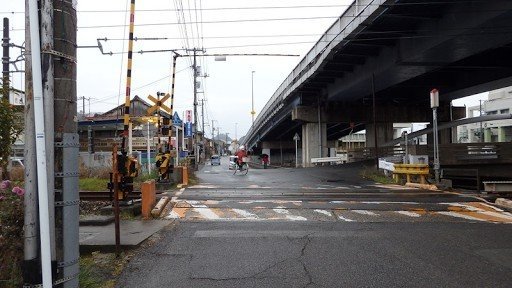 Railway Crossing Overlooking the Sea