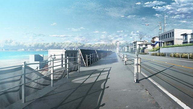 Coastal road scene