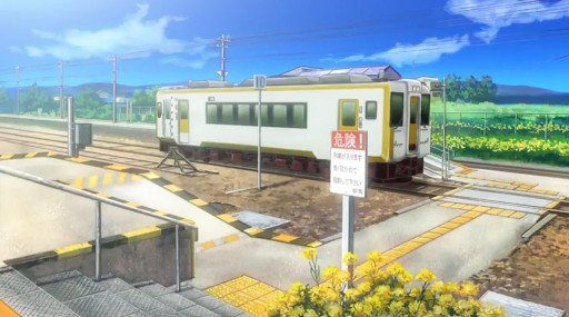 Father and daughter at the station