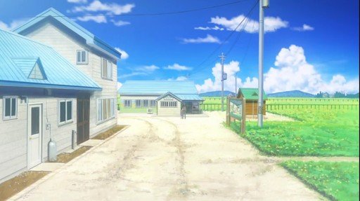 Ushio sleeping on the bench at the station