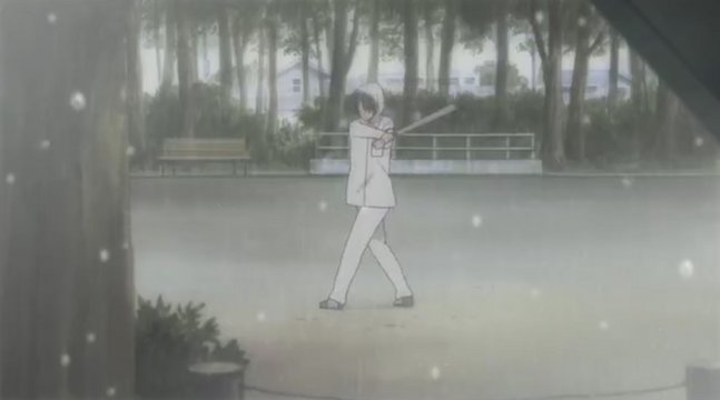 雨中练习棒球