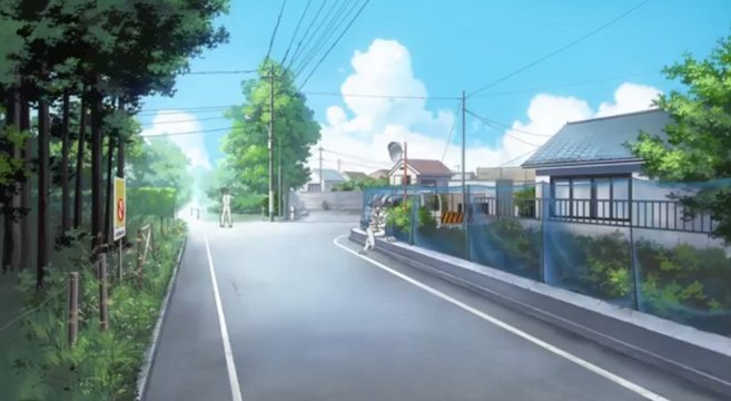 Tomoya practicing baseball alone on a riverbank clearing