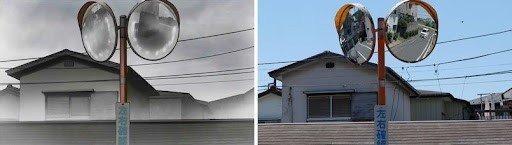 南平6丁目のカーブミラー