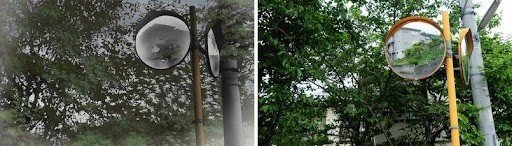 南平８丁目 十字路のカーブミラー