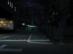 Railroad crossing in front of Shinsen Station