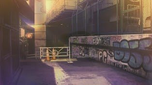 Staircase beneath elevated highway
