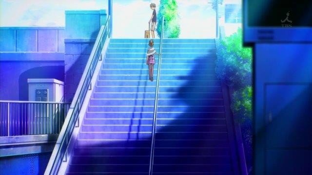 坂道の階段