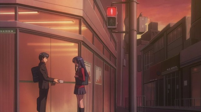 Everyday scene in front of the bank