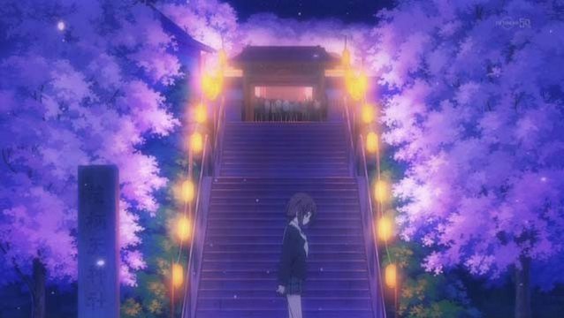 Shrine approach and stone steps