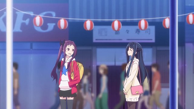 In front of a fast-food restaurant