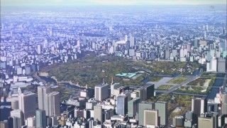 Imperial Palace Seen from Above the Eastern Side of Tokyo Tower