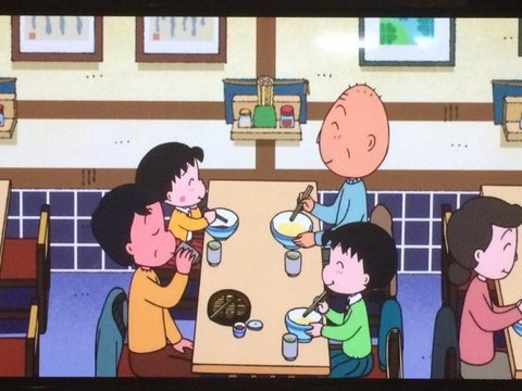 小丸子一家吃乌冬面的店