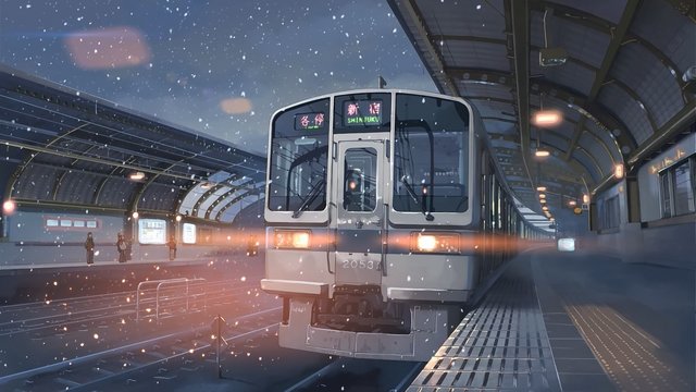 Snow-covered platform where local train stops