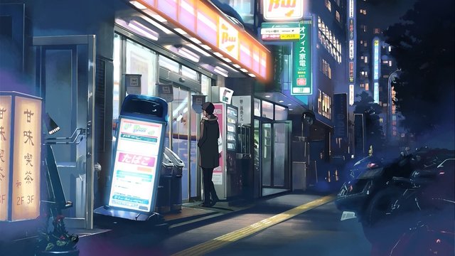 Sky above the convenience store