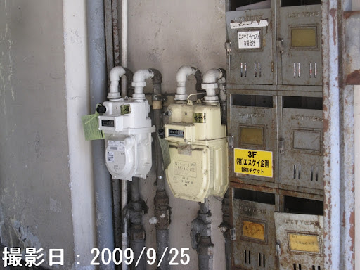 Gas meter and mailbox