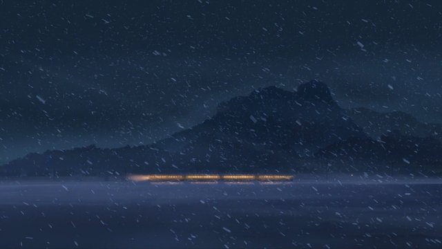 Chapter 1: The train window mountain scene