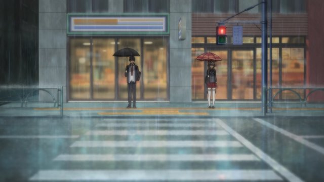 In front of a fast-food restaurant