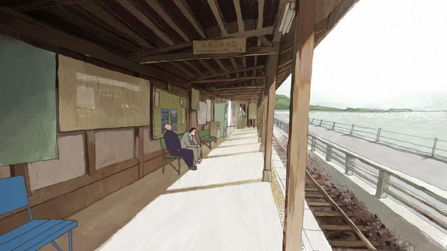 Conversation at coastal station