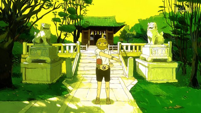 Repeated runs on shrine stone steps